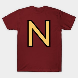 Funky Yellow Letter N T-Shirt